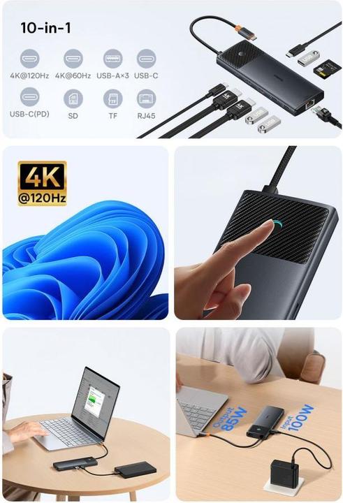 Image du produit Baseus USB-C Hub (USB-C, 9 Ports)
