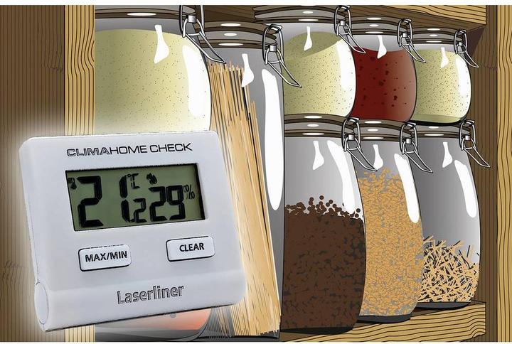 Produktbild Laserliner Thermo-/Hygrometer ClimaCheck, Detailfarbe: Weiss, Typ