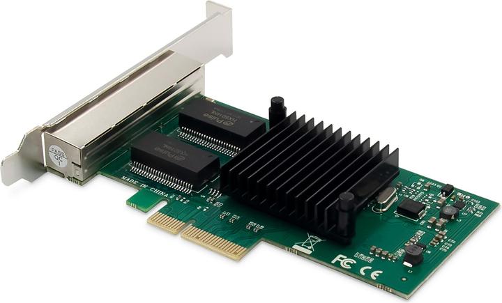 Actual product image Digitus Network Card 4Port RJ45 Intel I350 Server NIC (Mini PCI Express)