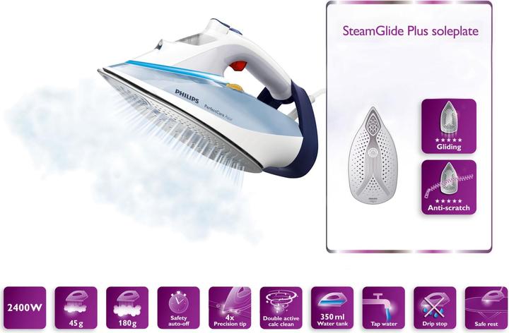 Image du produit Philips GC 4910/11 PerfectCare AZUR (2400 W, 180 g/min)
