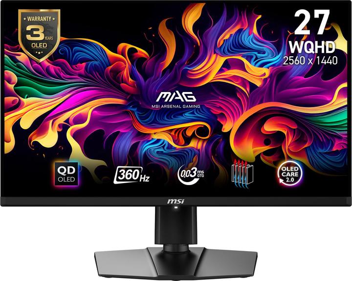Actual product image MSI MAG 271QPX QD-OLED (2560 x 1440 pixels, 26.50")