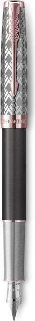 Actual product image Parker Fountain pen Sonnet Premium Metal & Grey P.G.C. 18K sw F (Grey, Black, Rose gold, Metallic, 1 x)