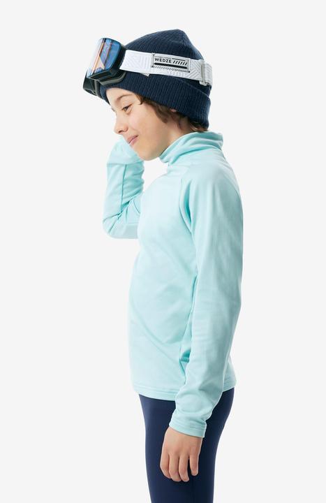 Actual product image Wedze Ski underwear functional shirt children high collar - BL 500 turquoise (3, 4)