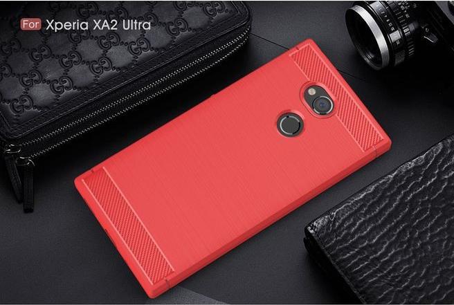 Actual product image MU Classic Softcase plastic cover with carbon pattern (Sony Xperia XA2 Ultra)