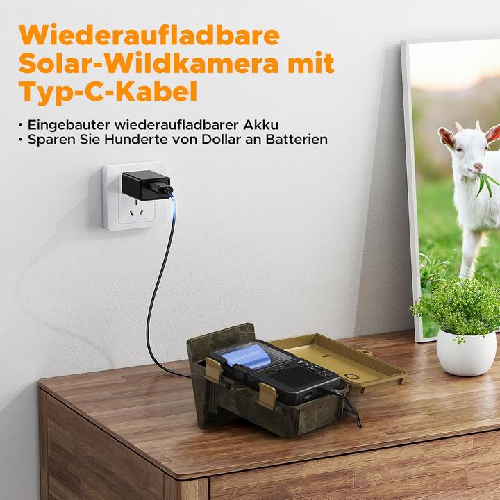 Produktbild Voopeak Solar-Wildkamera 4K mit Bewegungsmelder