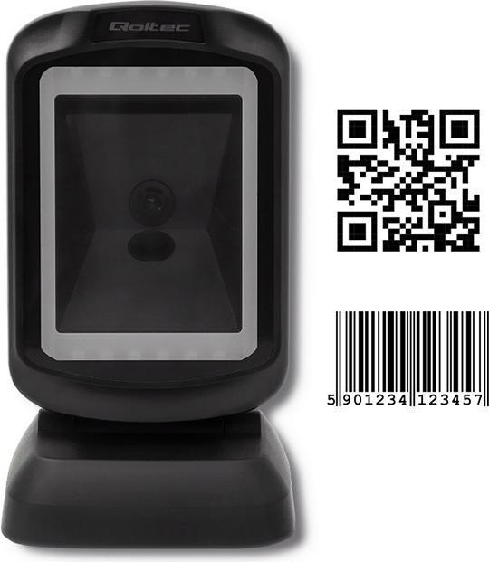 Produktbild Qoltec 50864 Barcodeleser Fester Barcodeleser 1D/2D LED (1D-Barcodes, 2D-Barcodes)