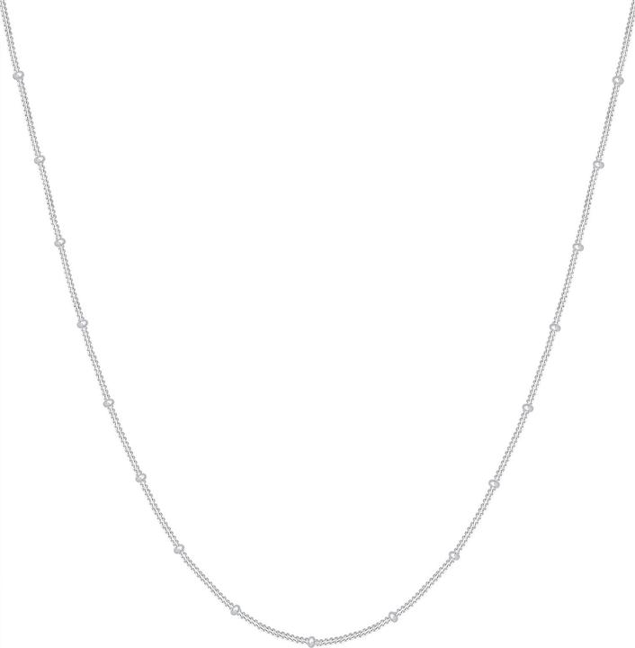 Elli Halskette Basic Panzerkette Kugeln Trend Fein 925 Silber (925er Sterling Silber, 60 cm)