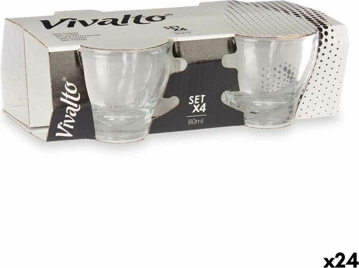 Produktbild Vivalto Satz von Kaffeetassen RYG6073 Durchsichtig Glas 80 ml (24 Stück) (80 ml, 24 x)