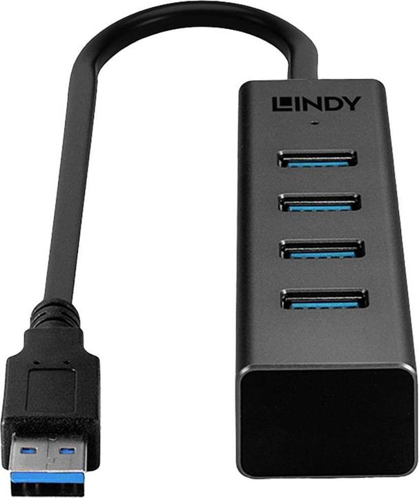 Produktbild Lindy USB 3.0 Hub 4 Port ohne Netzteil (USB-C, 4 Ports)