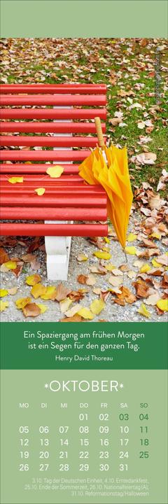 Actual product image Gute Gedanken Lesezeichen & Kalender 2026 (6 x 18 cm, Hardcover, German)
