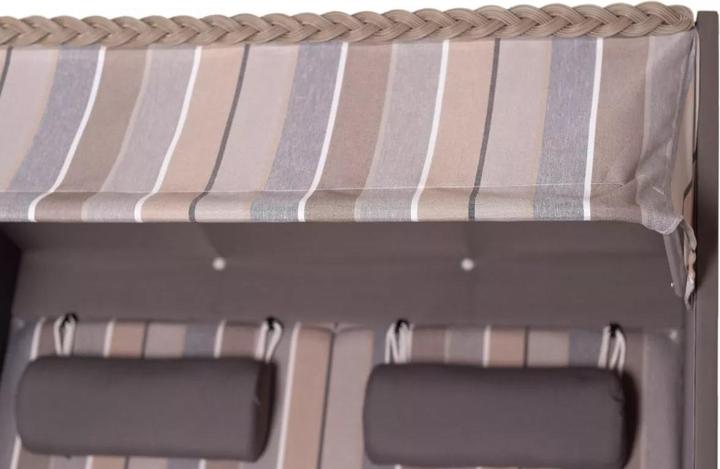 Image du produit dekoVries Strandkorb Compact nature grey