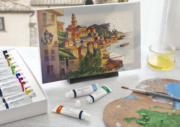 Actual product image Faber-Castell Oil paint (12 colours in 9 ml tubes in cardboard packaging, 9 ml)
