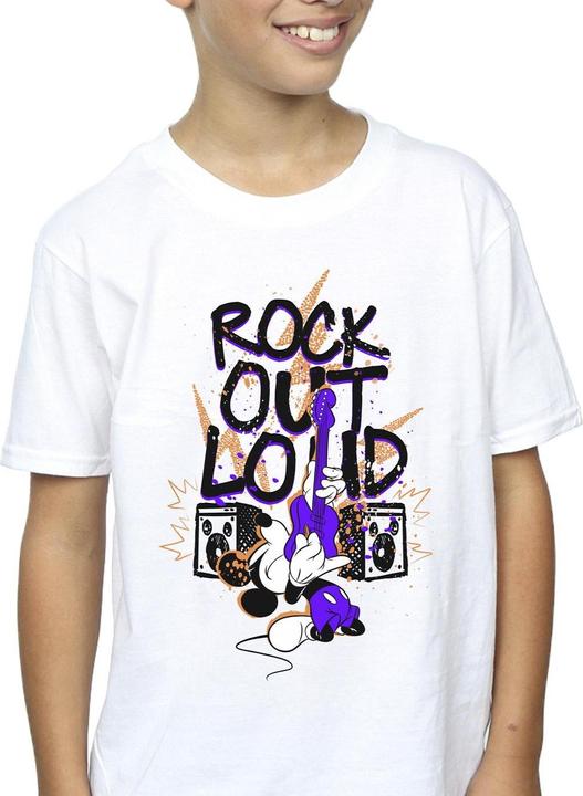 Actual product image Disney Boys Mickey Mouse Rock Out Loud T-Shirt (140, 146)