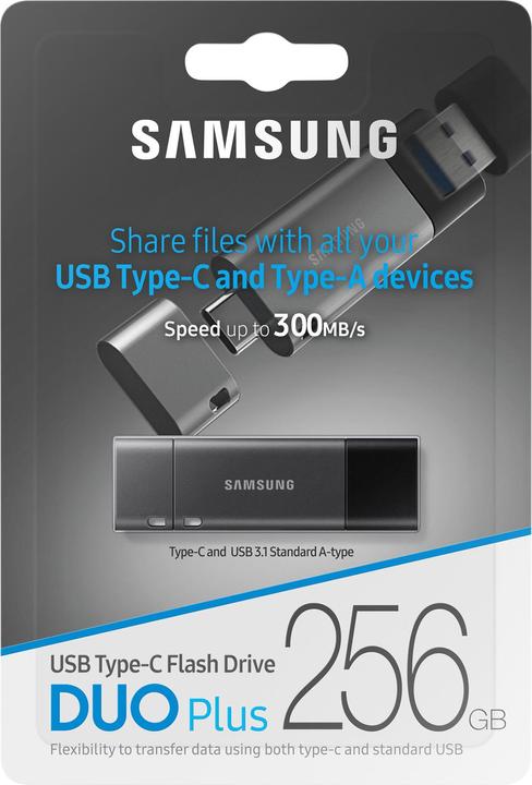 Image du produit Samsung Duo Plus (256 Go, USB-C, USB-A, USB 3.1)