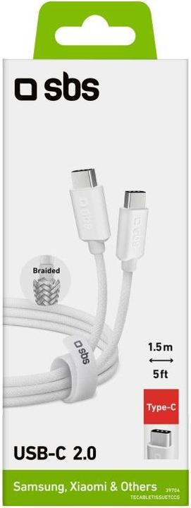 Produktbild SBS Stecker USB-C auf USB-C grey (1.50 m, USB 2.0)