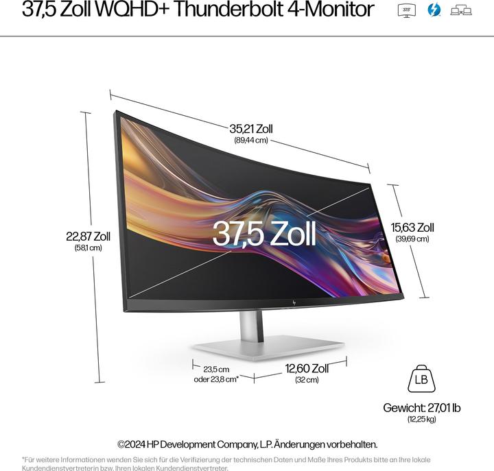 Produktbild HP 738pu (3840 x 1600 Pixel, 37.50")