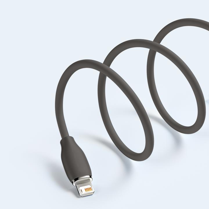 Produktbild Baseus Jelly Liquid Silica Gel Fast Charging Data Cable USB to iP 2.4A 1.2m Black (1.20 m, USB 2.0)