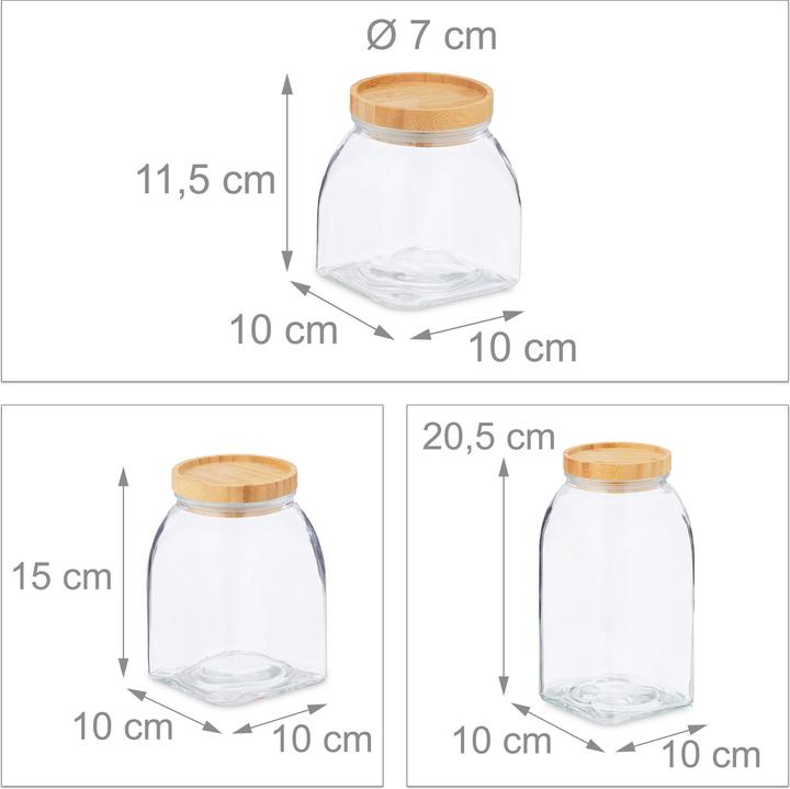 Actual product image Relaxdays Storage jars (1.40 l)