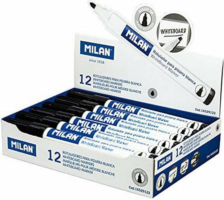 Produktbild Filzstifte Weisses Brett 12 Stück Schwarz PVC (Schwarz, 12 x)