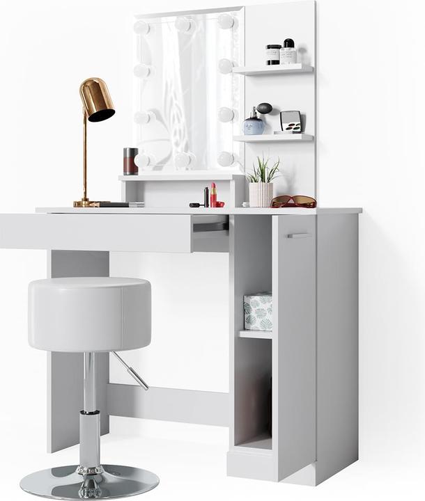 Actual product image Vicco Julia with stool and lighting (90 x 38 x 138 cm)