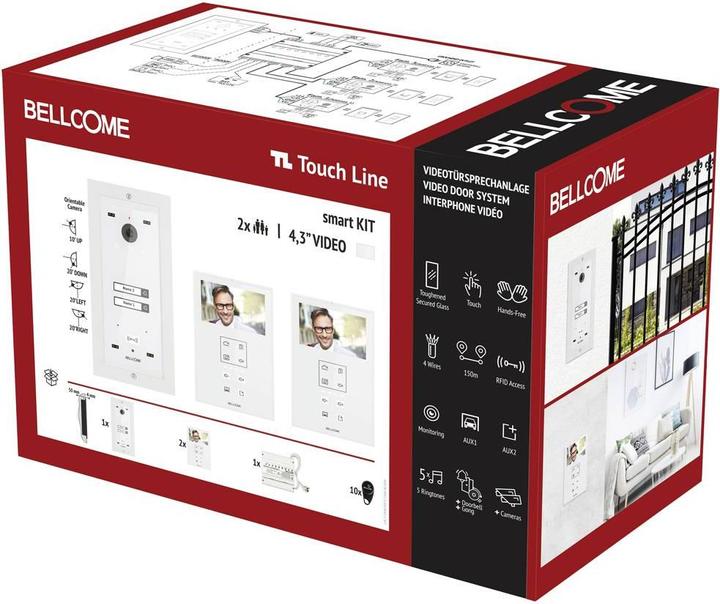 Actual product image Bellcome ELECTRA video door intercom wired complete set white (Cable)