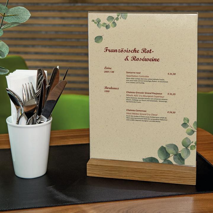 Image du produit Sigel Présentoir de table avec socle en bois (A6)