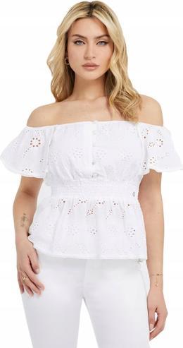 Guess Damen Top Spanish Sl Peggy Rüschen-T-Shirt (XS)