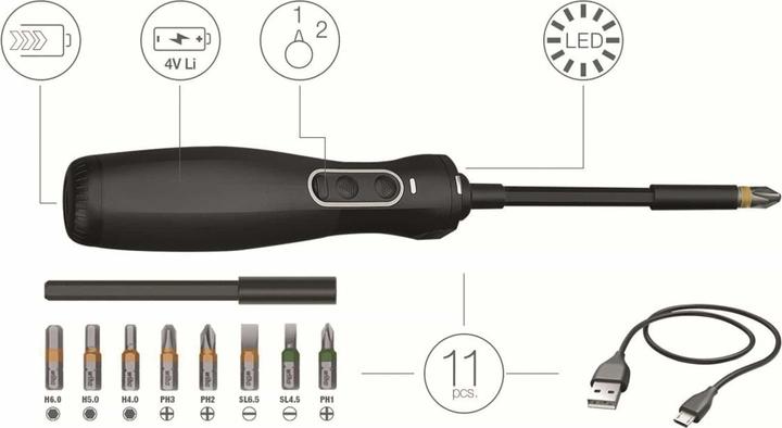 Actual product image Wiha zai Hause E-screwdriver set, 11 pcs.