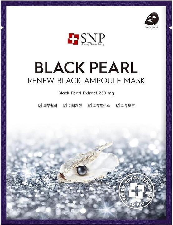 SNP Black Pearl RENEW Black Ampoule Mask