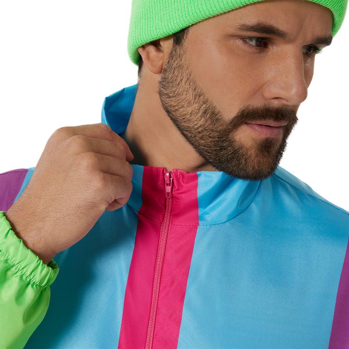 Produktbild tectake Herrenkostüm Retro 80er 90er Ski Anzug (L)