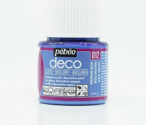 Immagine prodotto Pebeo Deco Colore acrilica lucida (Blu medio, 45 ml)