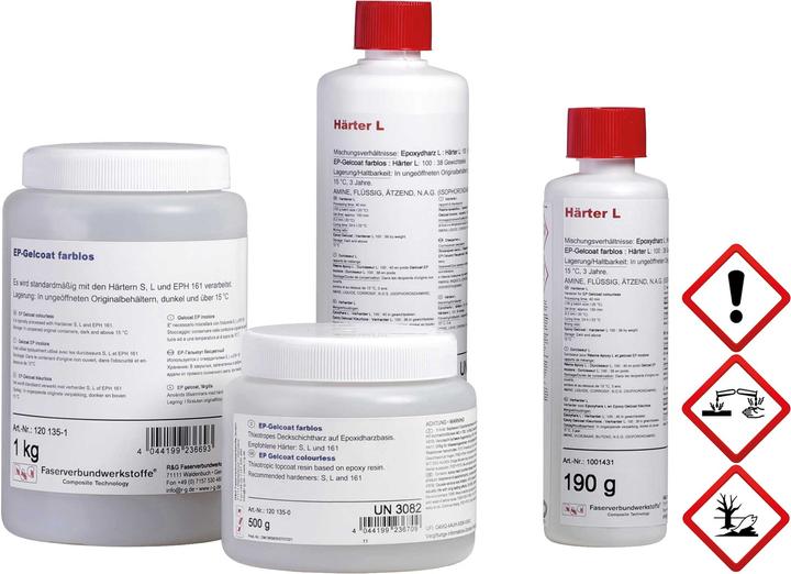 Actual product image R&G ep-gelcoat colourless + hardener l (40 min) pack/ 1.38 kg