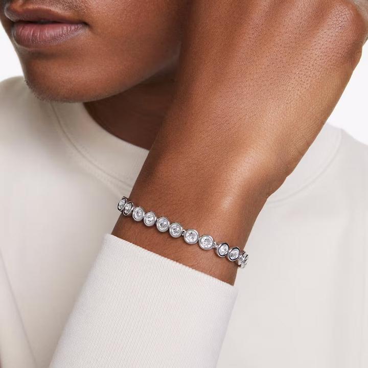 Produktbild Swarovski Imber Tennis Armband Rundschliff Weiss (20 cm, Swarovski Metall)