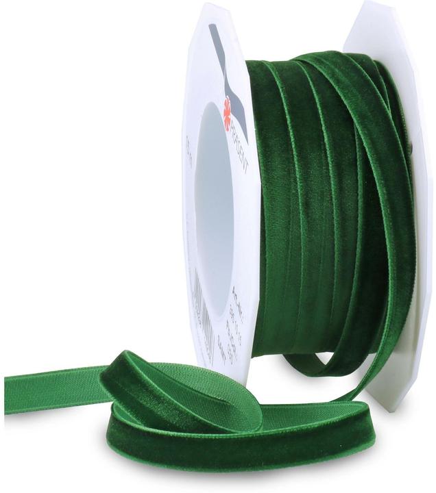 Produktbild Pattberg Geschenkband Samt 10 mm x 15 m, Dunkelgrün (Geschenkband, 1 x)