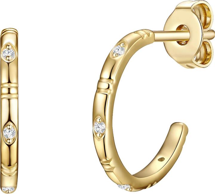 Actual product image Glanzstücke München Ladies Sterling Silver Cubic Zirconia Yellow Gold - 15830 (Sterling Silver)