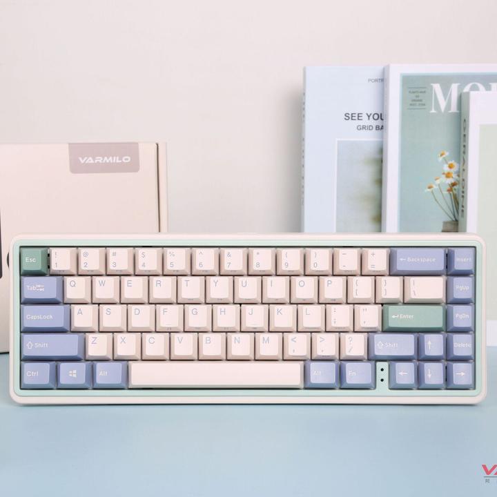 Actual product image Varmilo Minilo VXT67 Eucalyptus (US, Wireless, Cable)