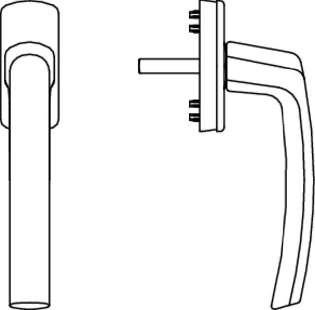Produktbild Maco Fenstergriff HARMONY verdeckt geschraubt Fensterdrücker Aluminium weiss (Türgriff)