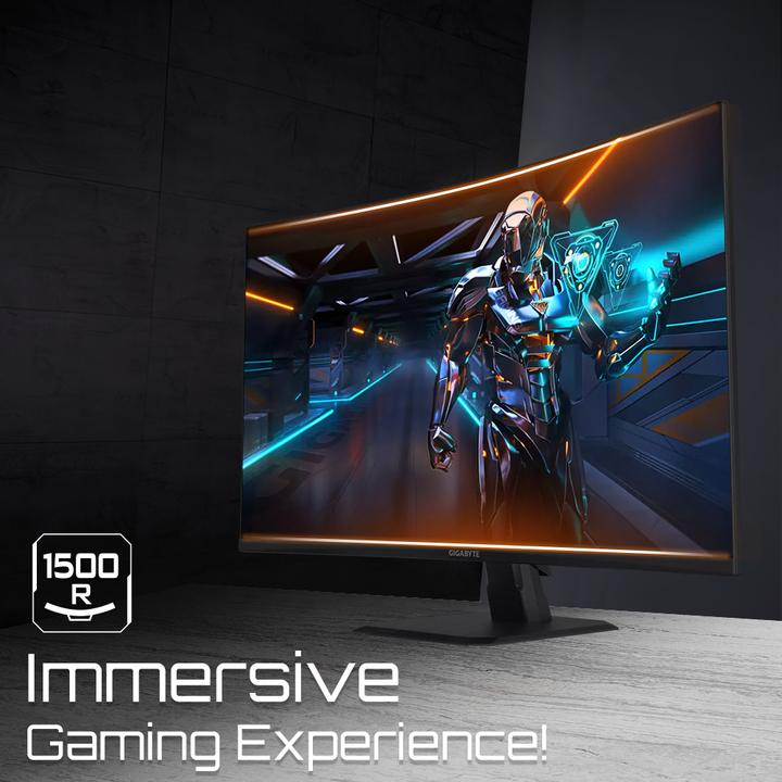 Actual product image Gigabyte MONITOR 32" GS32QC EK1 (2560 x 1440 pixels, 31.50")