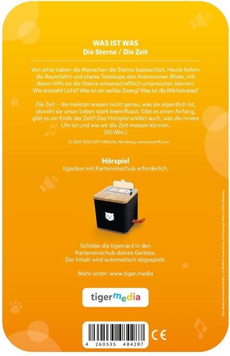 Produktbild Tigermedia Tigercard- Was ist was: Die Sterne/ Die Zeit (Deutsch)