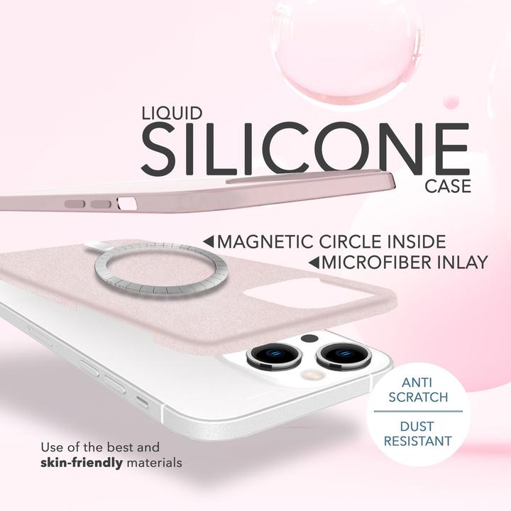 Produktbild Nalia Liquid Silikon Hülle mit MagSafe Funktion & 2x Display Schutzglas (Apple iPhone 14)