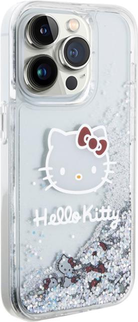 Actual product image Hello Kitty HKHCP14XLIKHET iPhone 14 Pro Max 6.7" srebrny/silver hardcase Liquid Glitter Charms Kitt (Apple iPhone 14 Pro Max)