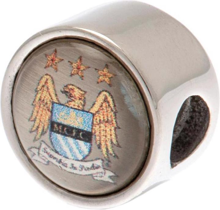 Actual product image Manchester City FC Coat of arms bracelet pendant (1 cm, 100% stainless steel)