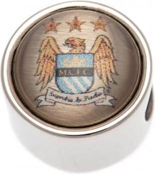 Actual product image Manchester City FC Coat of arms bracelet pendant (1 cm, 100% stainless steel)