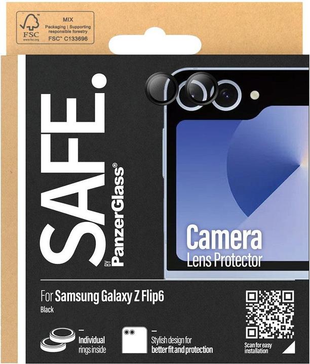 Immagine prodotto PanzerGlass SAFE.by Lens Protector Samsung Z Flip 6 - nero (1 Pezzo/i, Samsung Galaxy Z Flip6)