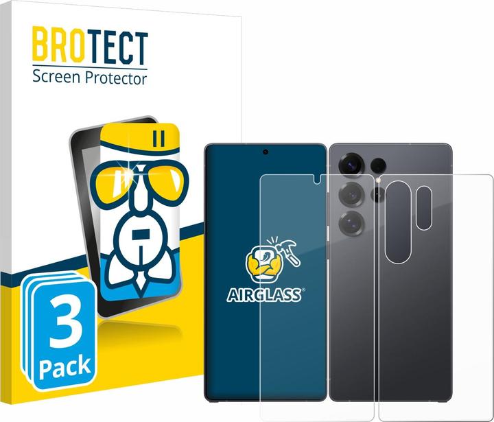 Produktbild BROTECT Schutzglas Schutzfolie Displayschutz Display Schutz Glas Folie klar (3 Stück, Samsung Galaxy S25 Ultra)