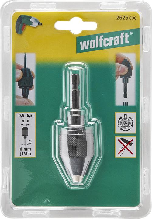 Produktbild wolfcraft Schnellspann-Bohrfutter, Sechskant-Schaft