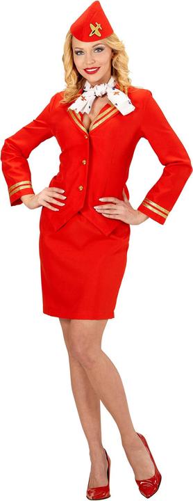 Produktbild Widmann STEWARDESS (Jacke, Rock, Halstuch, Mütze), XL (XL)