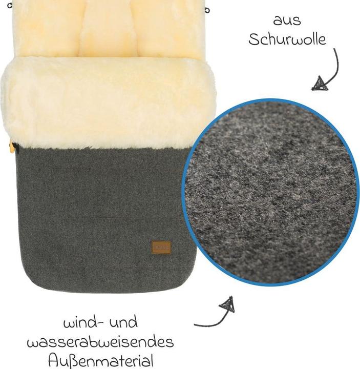 Produktbild Fillikid Fusssäcke für Kinderwagen & Buggys Lammwoll-Fusssack Bernina Wool für Buggy