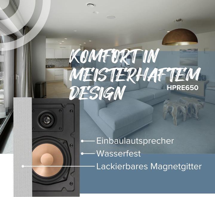 Produktbild Artsound HPRE650, rechth. inbouw HAPPI LS, 85W, wit