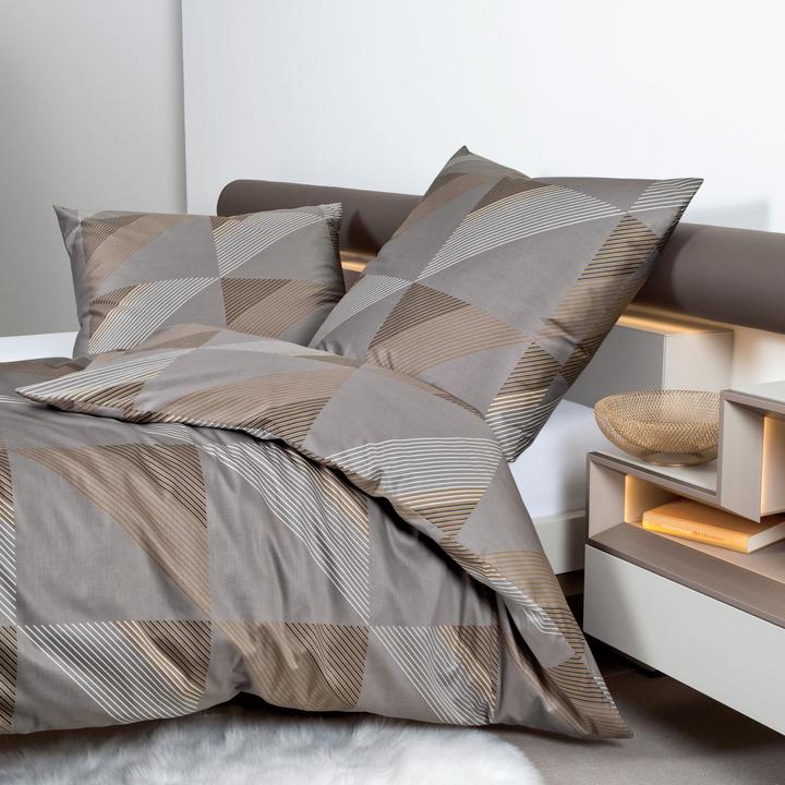 Produktbild Janine Mako-Satin Bettwäsche J.D. 87065 taupe (Duvetbezug, 135x200 cm, 80x80 cm)